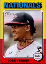2024 Topps Heritage #423 Jose Ferrer RC Washington Nationals