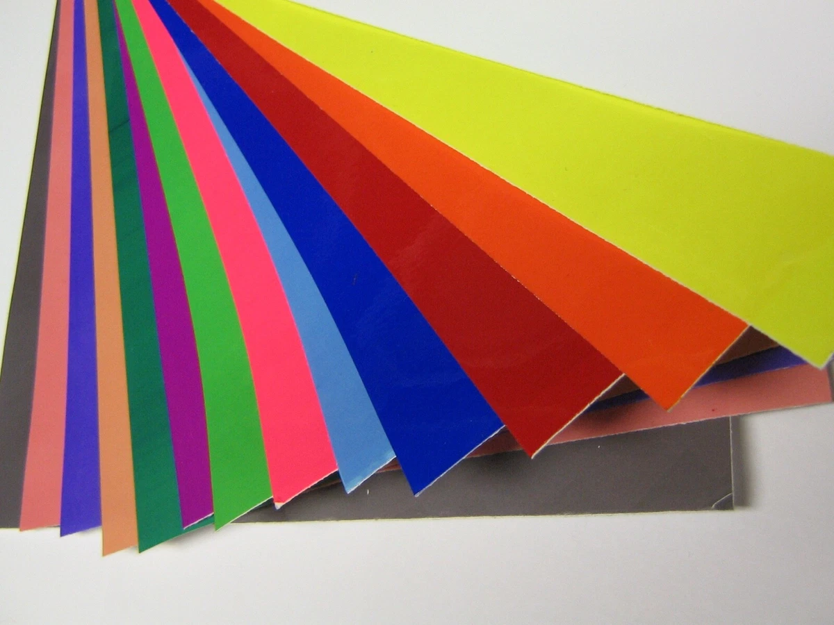 Small Sheets of Colored TRANSPARENT Sign Vinyl Thin Sticky