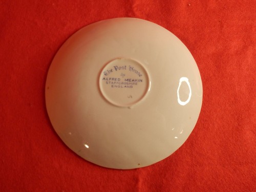 "The Post House" single ceramic saucer by Alfred Meakin of Staffordshire, unused - Picture 4 of 5