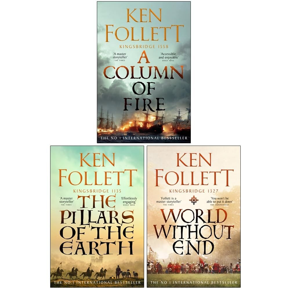 Ken Follett The Kingsbridge Novels Stories Collection 3 Books Set NEW Pack