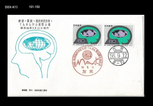 Medicine,Brain,World Congress,WCN, ICECN, & EIC,Japan 1981 FDC,Cover,Map