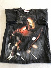 Iron Man 2008 T Shirt Kids Youth Large 10 Marvel Comics Black Graphic Tee