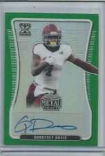 QUARTNEY DAVIS Auto 2020 Leaf Metal CFL Alouettes Texas A&M  9/10 Combined Ship