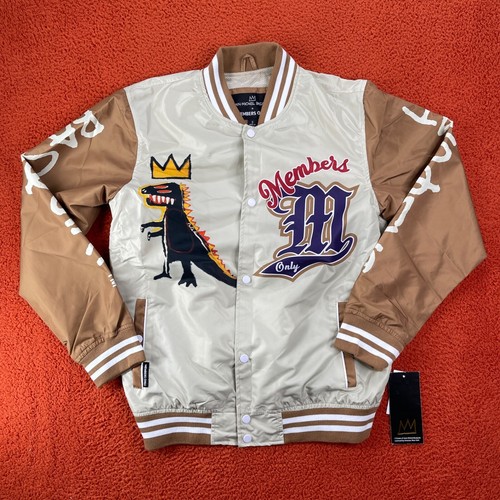MEMBERS ONLY Mens SMALL Jean Michel Basquiat Mona Lisa Aviator Windbreaker NEW - Picture 2 of 8