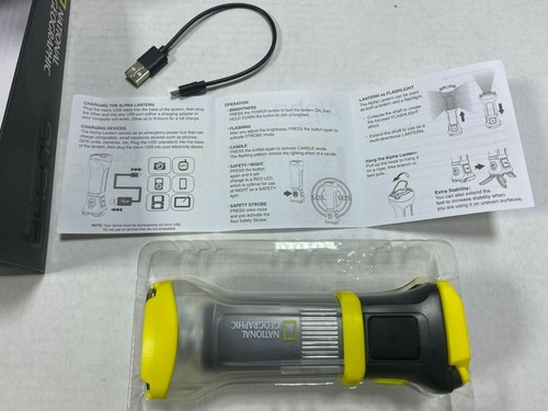 National Geographic NATGEO lantern + flashlight backup power NEW!!! USB POWER - Picture 11 of 12