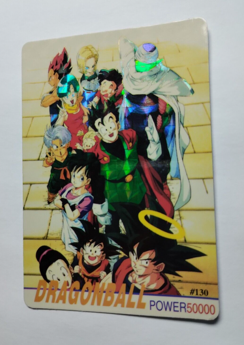 悟空 crdp crd THXE crdh cbp CBD CBN h4cbh 1999 DRAGON BALL Z Card #130 SON GOKU CHI-CHI GOTEN GOHAN VTG Foil