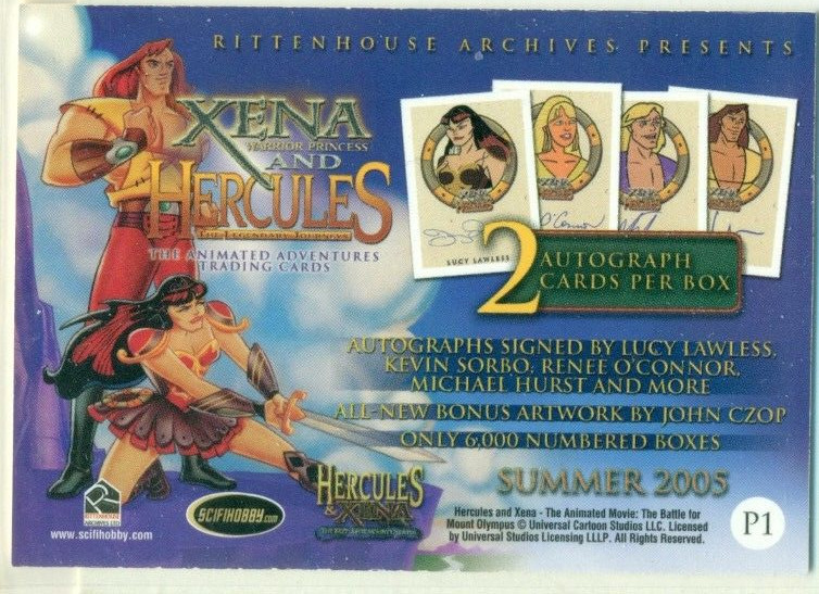 PROMO CARD - XENA WARRIOR PRINCESS & HERCULES - THE ANIMATED