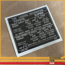 Toyota Supra Tire Pressure 14540 8S