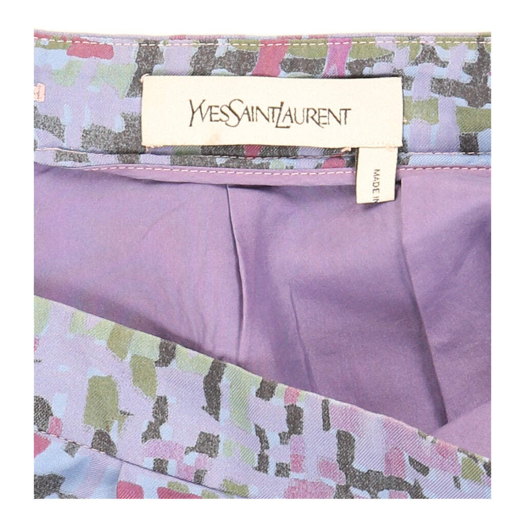 Gonna Yves Saint Laurent 28W UK 8 cotone viola