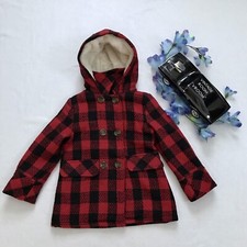 Urban Republic NWT Gingham Pea Coat Girls M 5/6