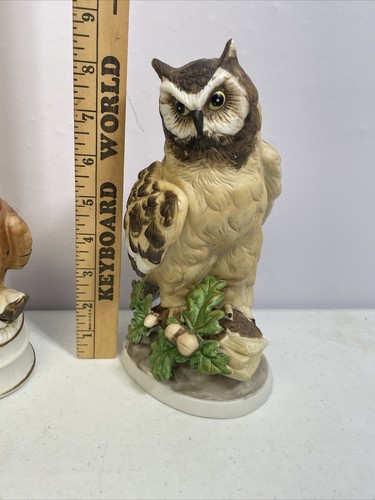 Owl Figurines Set of 3 Ceramic Adorable Vintage Lot Colorful Musical Box Works - Picture 20 of 22