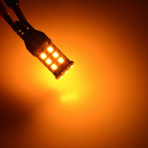 2X 50W 3157 LED ámbar amarillo señal de giro estacionamiento DRL bombillas de alta potencia - Imagen 3 de 6