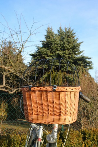 Hundekorb Hundefahrradkorb mit Gitter und Kissen Lenkerkorb Einkaufskorb Weiden - Afbeelding 31 van 36