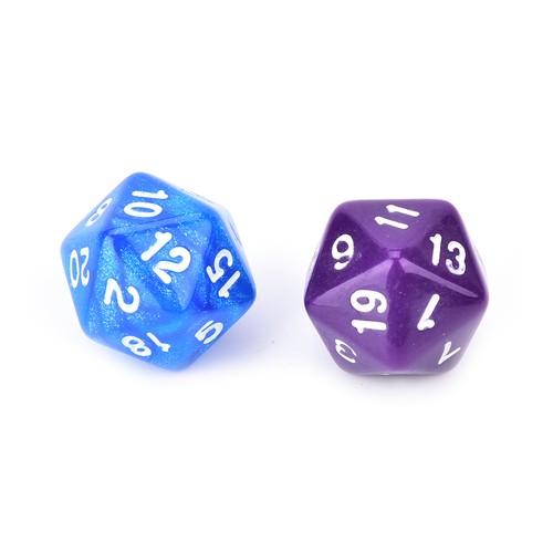 2Pcs D20 Gaming Dice Twenty Sided Die Number 1-20 for RPG GamY_ln - Picture 9 of 9