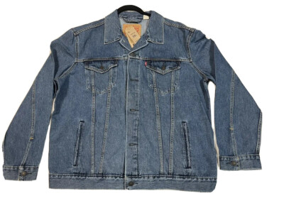 New Levi's Mens Denim Trucker Rinse Classic Denim Jacket 72334-0134 Sz. XXL Nwt