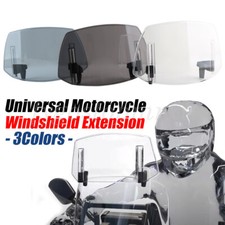 Windshield Wind Screen Deflector Clip On Extension Spoiler For Honda Yamaha BMW