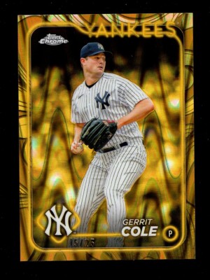 2024 TOPPS GILDED RAYWAVE REFRACTOR #150 GERRIT COLE 15/25 YANKEES