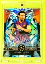 Topps Corner Stones Lionel Messi Barcelona PSG UEFA Rare Signed Autograph 15/25