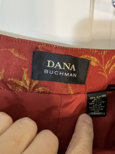 DANA BUCHMAN WOMENS PAPRIKA SILK FLORAL DRESS PANTS - SIZE 12 - NWT - Picture 5 of 12