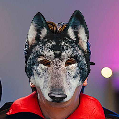 Wolf-Maske, gruselige Tier-Halloween-Maske, realistische Tiermaske, Party-Verkle - Bild 6 von 14