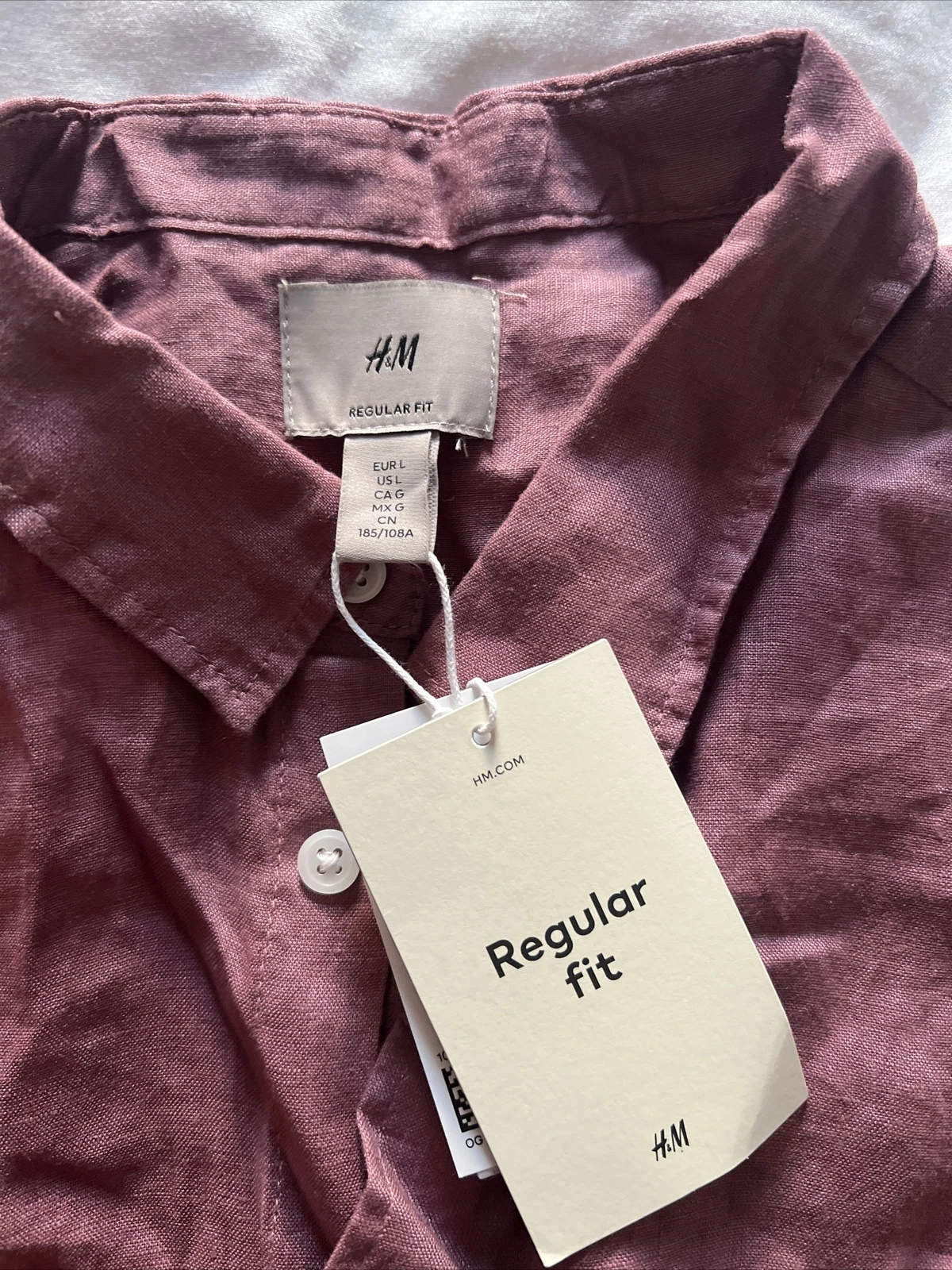 Natural linen short sleeve shirt
