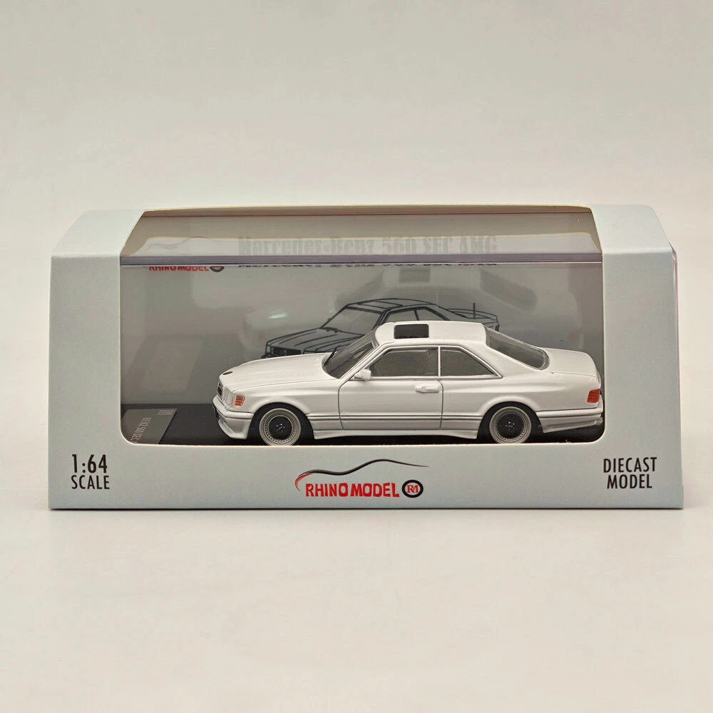 RM 1/64 Mercedes-Benz 560 SEC AMG White Diecast Toys Car