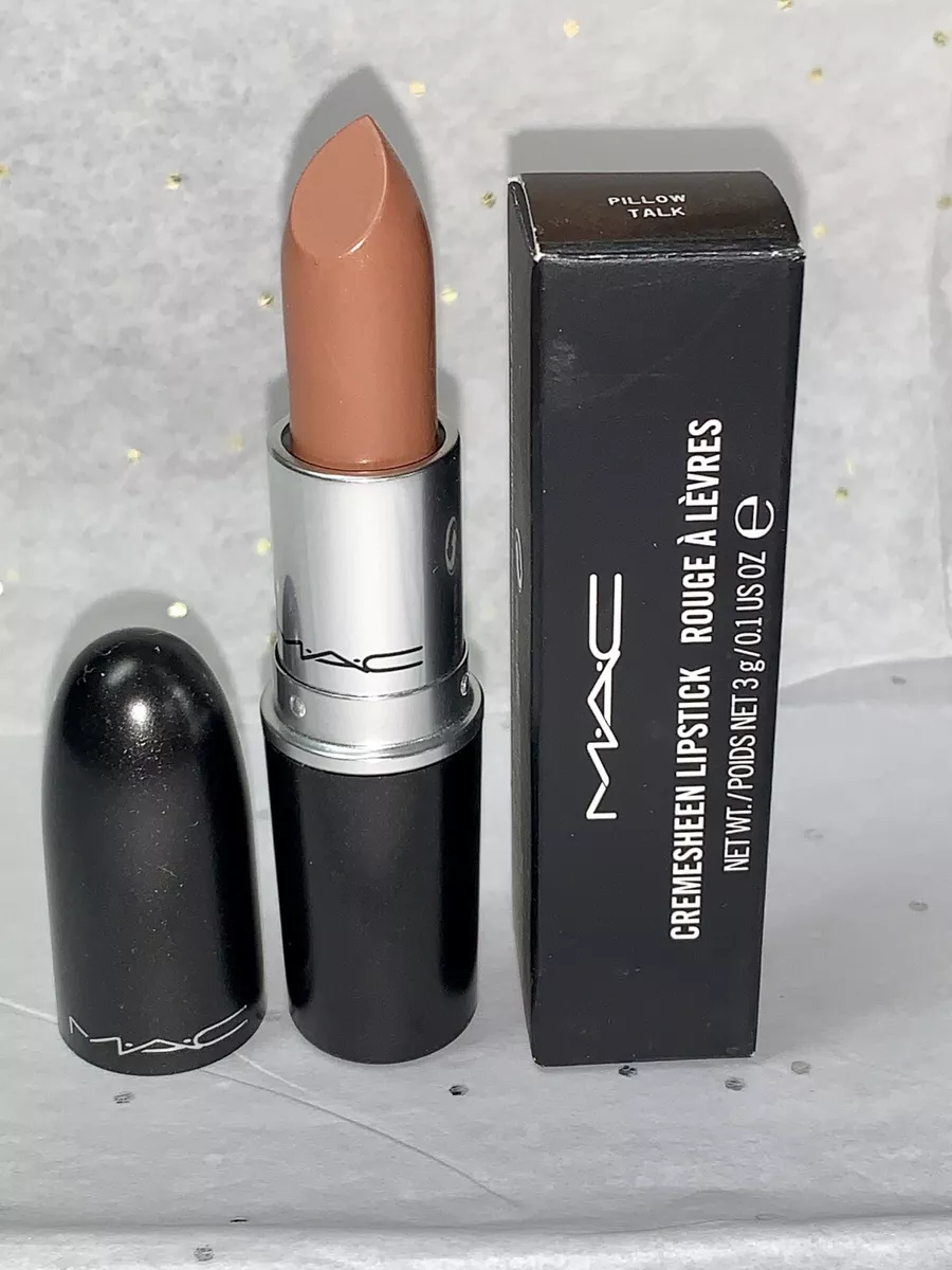 NIB MAC Lipstick PILLOW TALK Beige Brown Nude Cremesheen RARE LE NEW