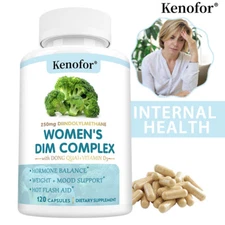 Women's DIM Complex, Dong Quai + Vitamin D3, Hormone Balance, 30 To 120 Caps