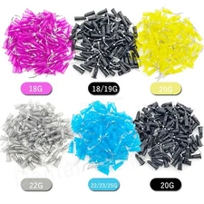 100PCS Dental Irrigation Bent Needle Tips Acid Etch Flow Tip Prebent Needle