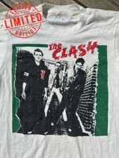 Rare The Clash Tour Band , Short Sleeve White T-shirt For Fans Men Women