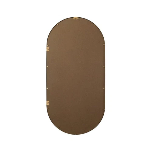 Elegant Decor Asha 30x60" Oval Modern Metal Wall-Mounted Mirror in Brass - Picture 6 of 11