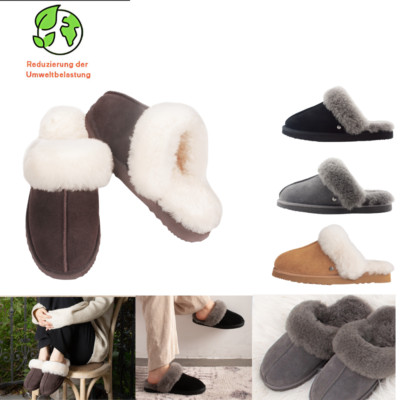 Herren Damen Winter warme Hausschuhe Wildleder Hausschuhe Größe 37-42
