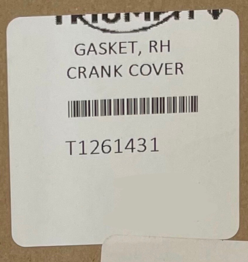 NEW GENUINE TRIUMPH T1261431 Gasket, Rh Crank Cover Explorer XC XR