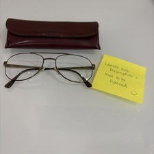 Safilo Elasta 7115 Eyeglass Frames 58-18-150 Brown Aviator Steel Made in Italy