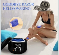 Wax Warmer, Femiro Hair Removal Home Waxing Kit with 4 Flavors Stripless Hard...
