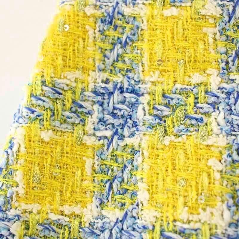 【Skirts】GUCCI Women's Knee-Length Tweed Skirt with Check Pattern and Sequins thumbnail 6