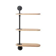 Mainstays Black & Tan Three Tier Swivel Wall Plant Shelf