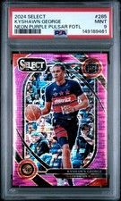 2024 PANINI SELECT NEON PURPLE PULSAR FOTL #285 KYSHAWN GEORGE 5/5 PSA 9