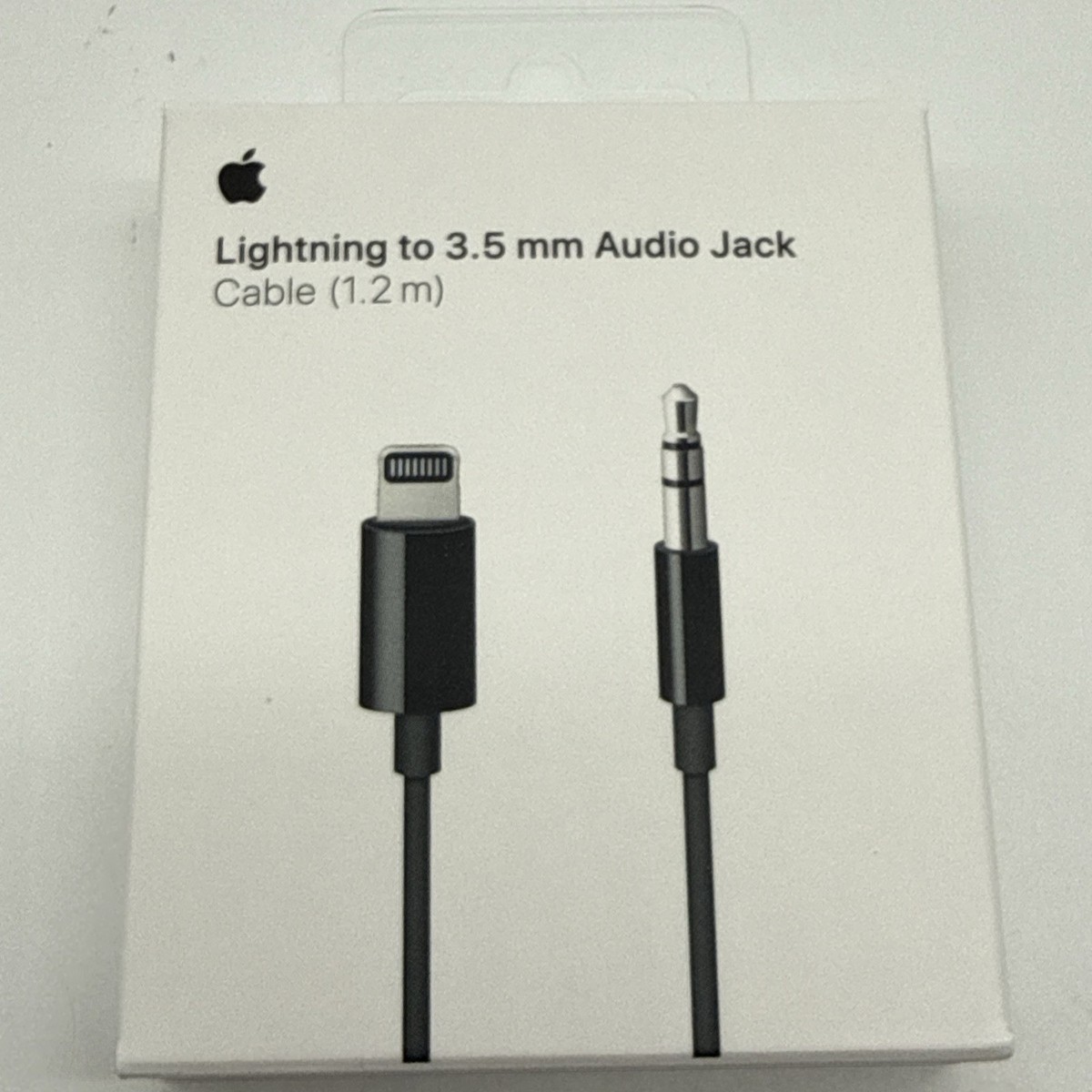 GENUINE APPLE LIGHTNING TO 3.5MM AUDIO JACK CABLE ADAPTER - BLACK