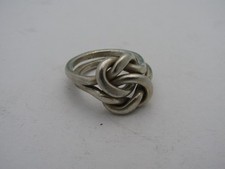 Sterling Silver 925 Band Designer Dbl Knot Ring SIZE 6.5 Z8