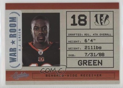 2011 Panini Absolute Memorabilia War Room Spectrum 33/50 AJ Green Rookie RC 0af