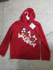 Unisex Kids Large 10/12 Kohl's Jumping Beans Disney red 3 Mickeys running hoodie