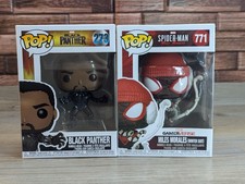 Funko Pop! Marvel Spider-Man Miles Morales (traje de invierno) 771 y Black Panther 273