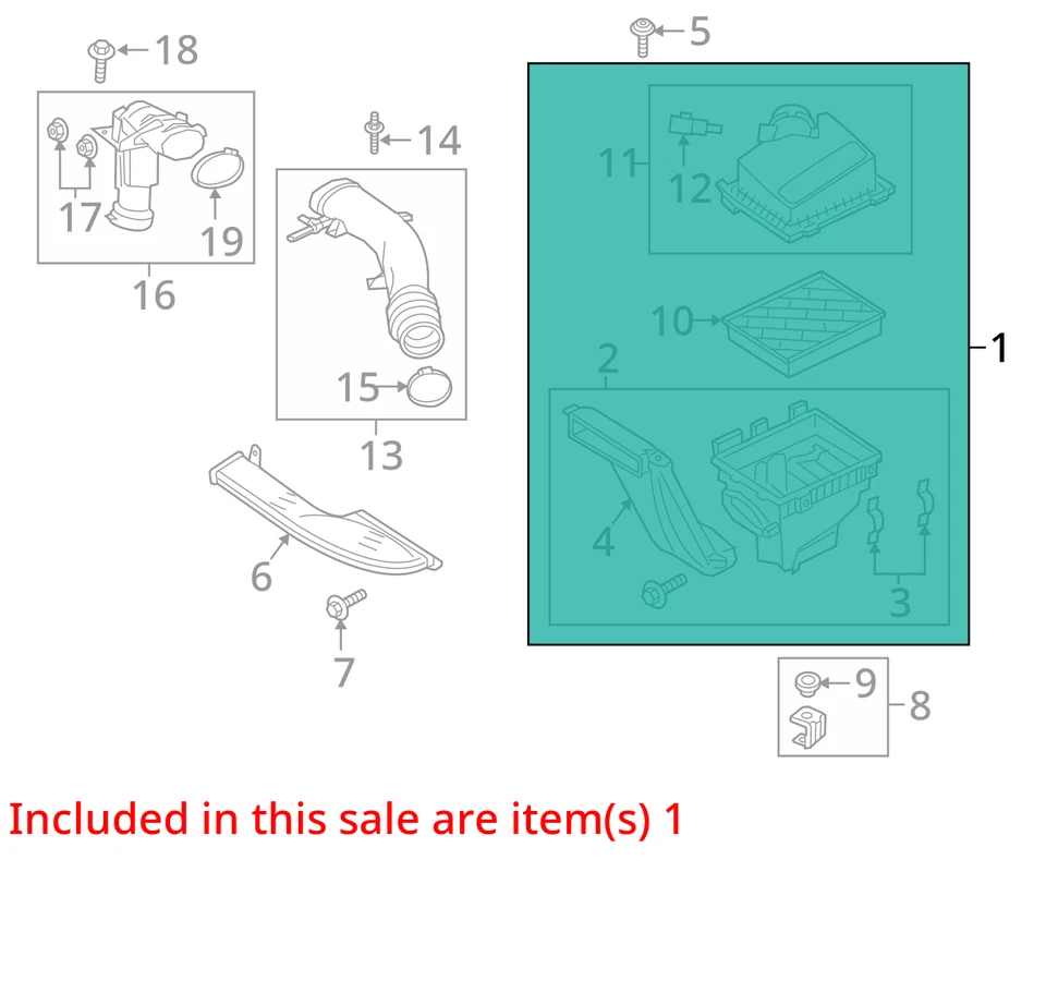 Purificador de aire 2,0 L VIN 9 octavo dígito turbo compatible con 17-20 FUSION 10305483 Foto 4 de 4