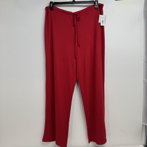NWT Natori 2 Pc Pajama Set Women's XL Red Long Sleeve Sleepwear Preppy Jersey - Picture 11 of 19