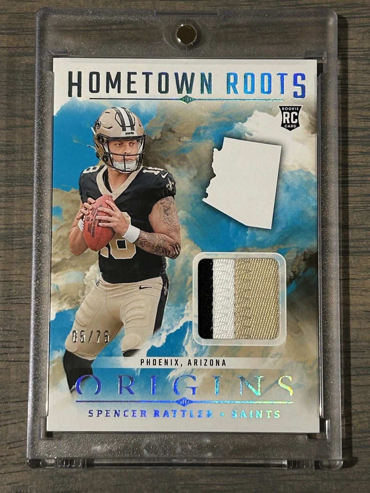 Spencer Rattler Panini Origins Hometown Roots Relics #HROSRR Turquoise