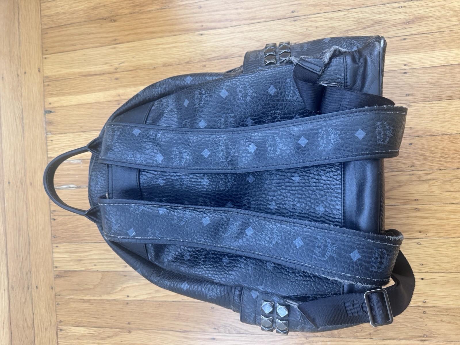MCM Large Black Backpack Side Studs - image 4