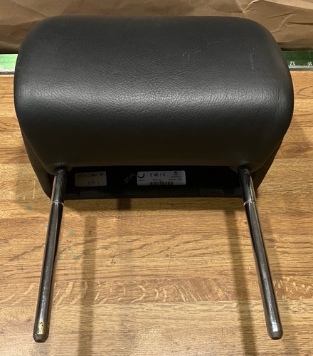 01-06 BMW E46 325 330ci Convertible Rear Head Rest BLACK  *Cracked Door Hinges