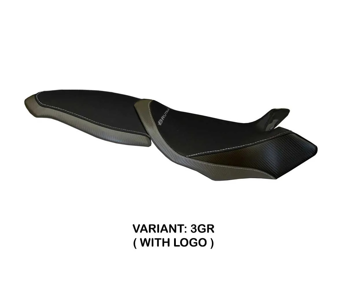 Seat saddle cover Nami 2 Gray GR + logo TPZ MV Agusta Brutale 1078RR 2007 2015