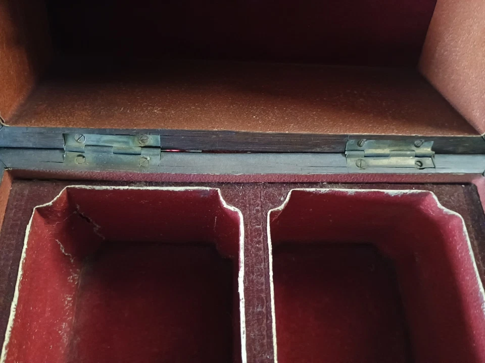 Antique Georgian Style Tea Caddy Box As Is No Key - Image 4 of 4